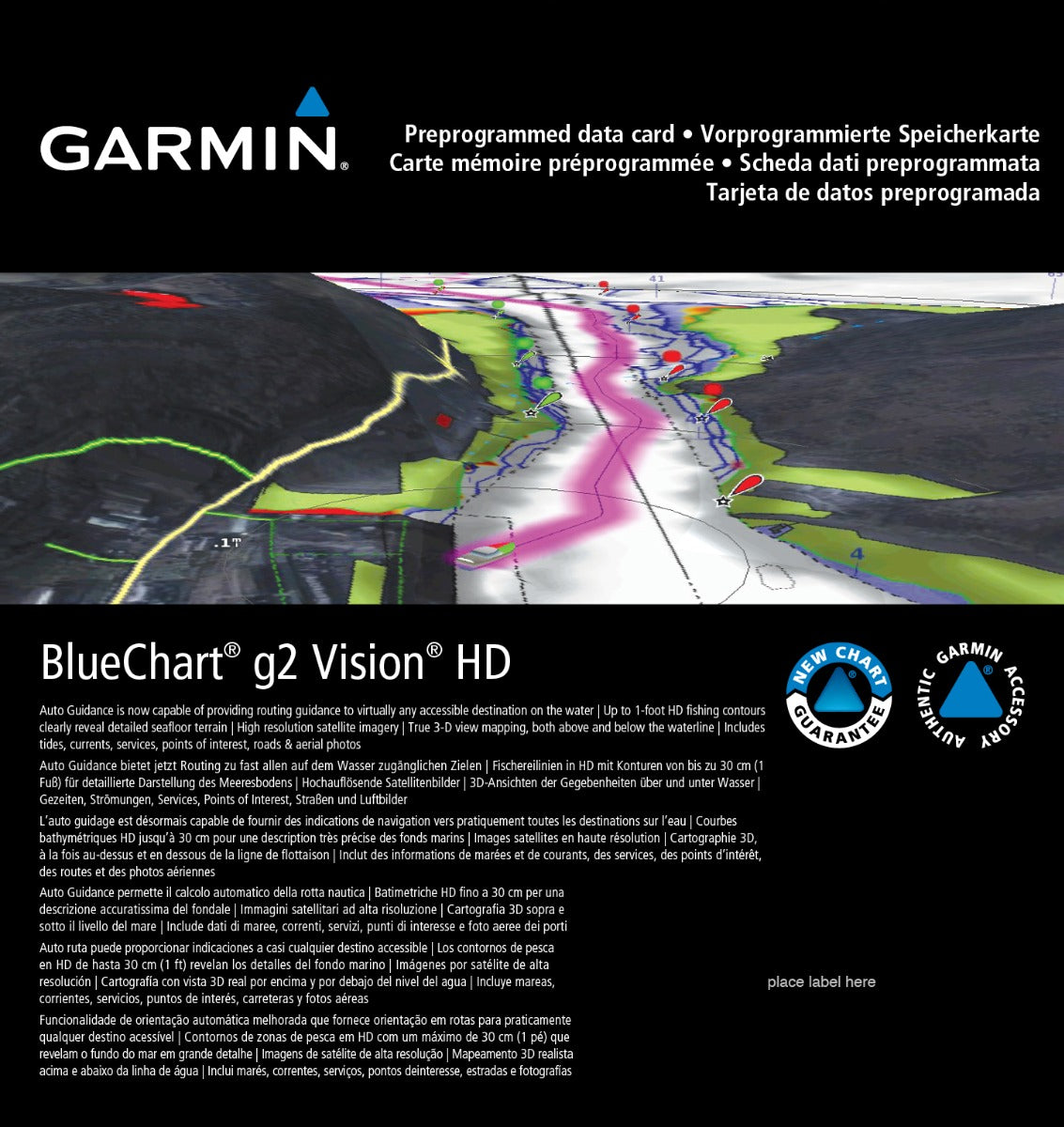 Cartas Garmin Madeira y Canarias BlueChart g3 Vision | VAF450S | microSD/SD