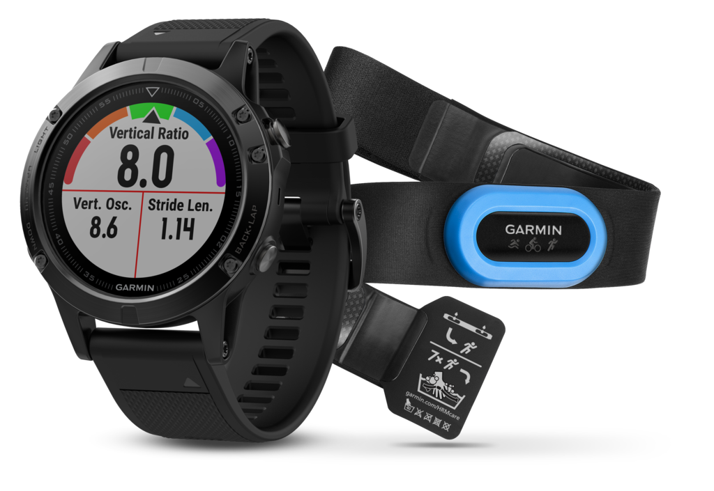 Garmin Fenix 5 Sapphire Bundle, Black w/ Black Band (010-01688-31)