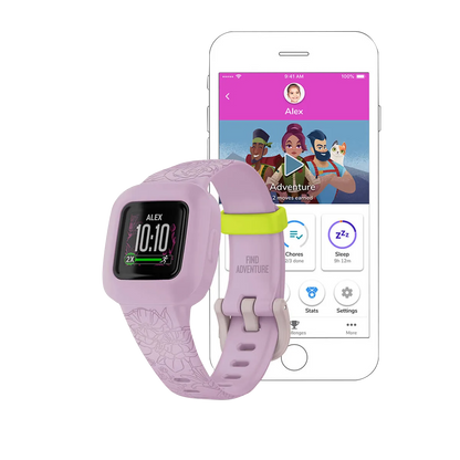 Garmin Vivofit jr 3 Lilac Floral Reacondicionado 