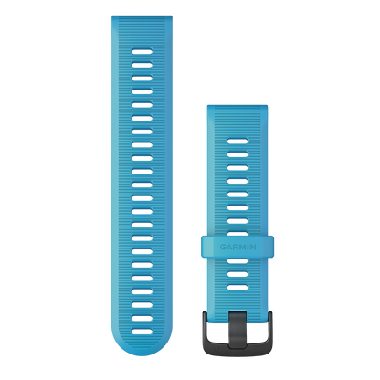 Correas para reloj Garmin Forerunner (22 mm) en color azul con herrajes en tono pizarra