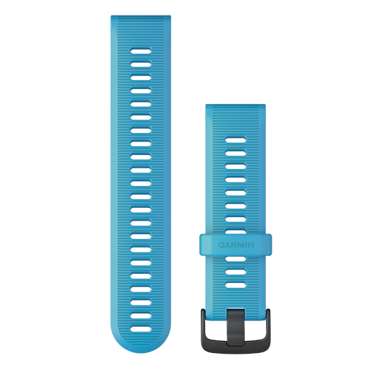 Correas para reloj Garmin Forerunner (22 mm) en color azul con herrajes en tono pizarra