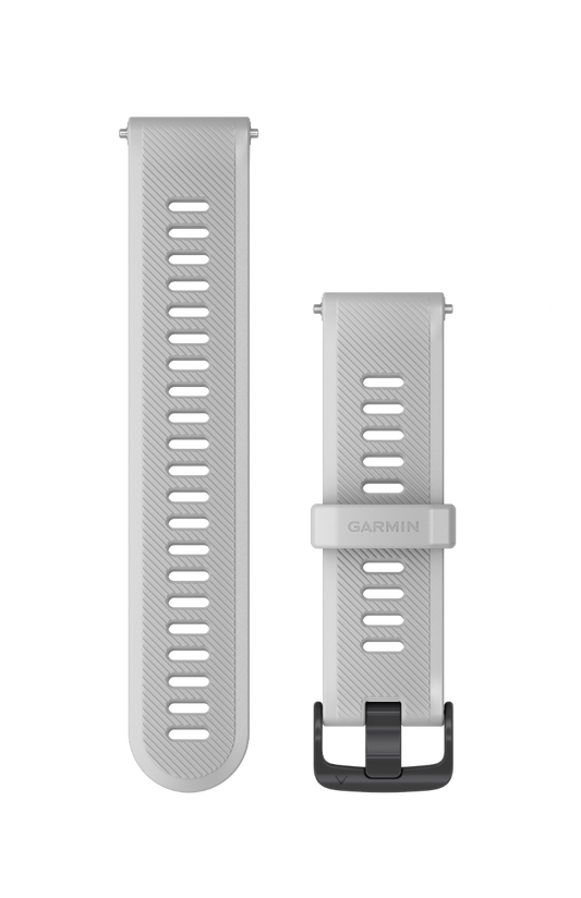 Correa de repuesto para reloj Garmin 745, herrajes en tono pizarra y correa de color blanco (010-11251-9E)