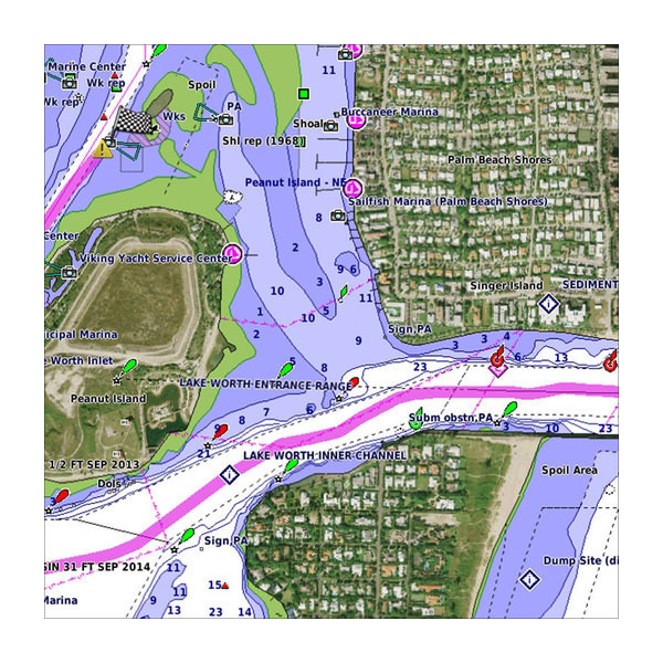 Garmin Noruega, listas de cartas de Sognefjorden BlueChart g3 Vision | VEU051R | microSD/SD