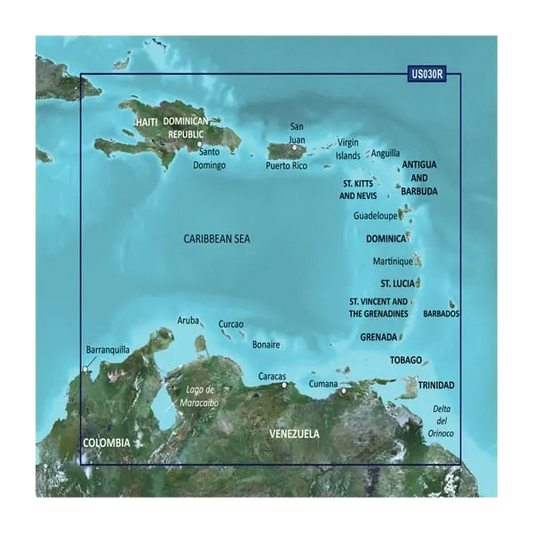 Garmin Caribbean, Southeast Coastal Charts BlueChart g3 Vision | VUS030R | microSD/SD (010-C0731-00)