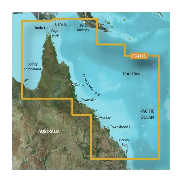 Garmin Australia, Mornington Island to Hervey Bay Coastal Charts BlueChart g3 Vision | VPC413S | microSD/SD (010-C0871-00)