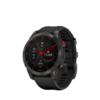 Garmin epix (Gen 2), reloj inteligente premium con GPS, mapas y linterna incorporada, color titanio negro (010-02582-10)