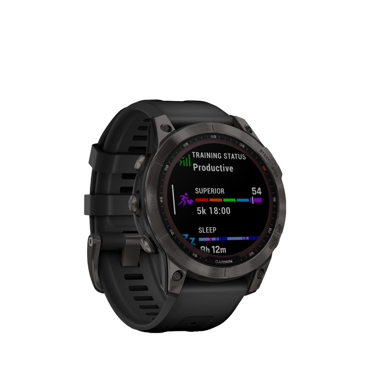 Garmin fenix 7 Sapphire Solar - Carbon Gray DLC Titanium with Black Band (010-02540-20)