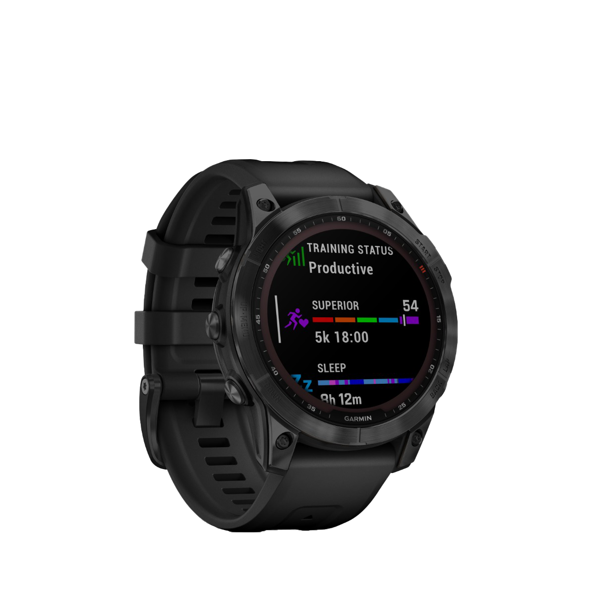 Garmin fenix 7 Sapphire Solar, Black DLC Titanium with Black Band (010-02540-34)