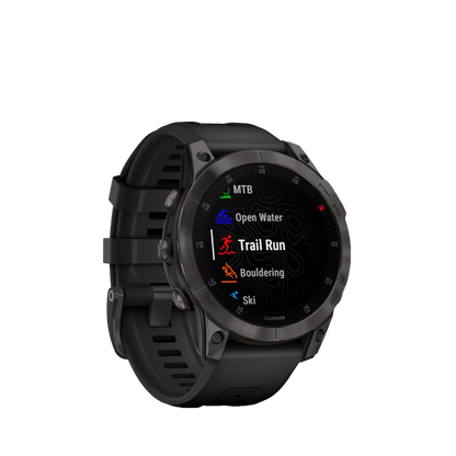 Garmin epix (Gen 2), reloj inteligente premium con GPS, mapas y linterna incorporada, color titanio negro (010-02582-10)