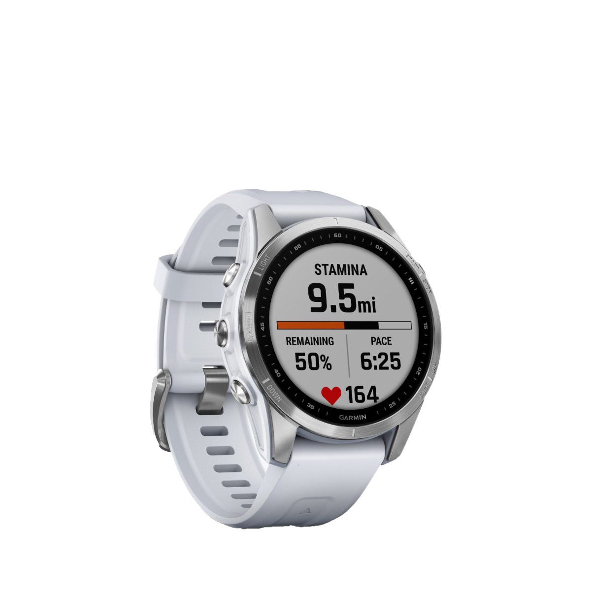 Garmin fenix 7S - Plata con correa de color blanco (010-02539-02)