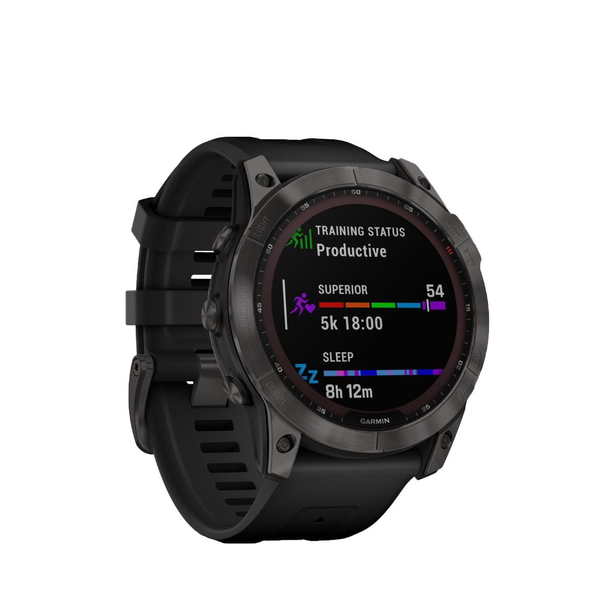 Garmin Fenix ​​7X Sapphire Solar - Titanio DLC gris carbono con correa negra (010-02541-10)