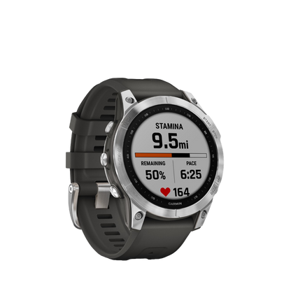 Garmin Fenix 7 Smartwatch, Silver with Graphite Band (Garmin Certified Refurbished)