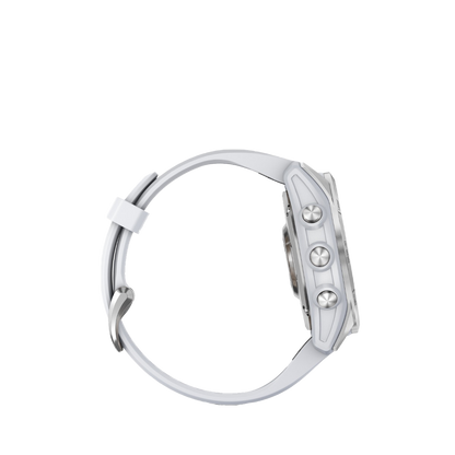 Garmin fenix 7S - Plata con correa de color blanco (010-02539-02)