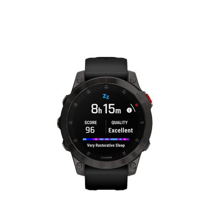 Garmin epix (Gen 2), reloj inteligente premium con GPS, mapas y linterna incorporada, color titanio negro (010-02582-10)