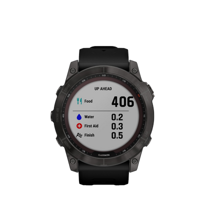 Garmin Fenix ​​7X Sapphire Solar - Titanio DLC gris carbono con correa negra (010-02541-10)