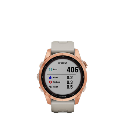 Garmin fenix 7S Solar - Oro rosa con correa color arena claro (010-02539-10)