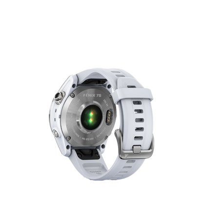 Garmin fenix 7S - Plata con correa de color blanco (010-02539-02)