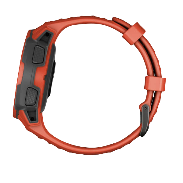 Reloj inteligente resistente con GPS Garmin Instinct Solar, color rojo fuego (reacondicionado certificado por Garmin)