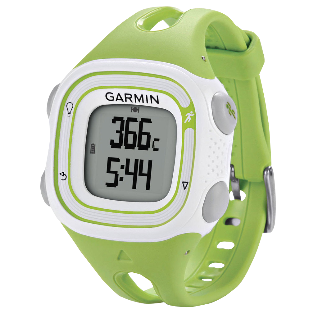 Garmin Forerunner 10, reloj inteligente con GPS para corredores, color blanco y verde (reacondicionado certificado por Garmin)