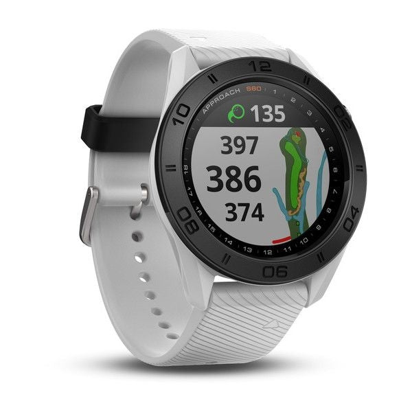 Garmin Approach S60, White, Golf GPS Smartwatch & Rangefinder (010-01702-01)