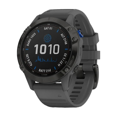 Garmin Fenix ​​6 Pro Solar - Negro con correa gris pizarra (010-02410-10)