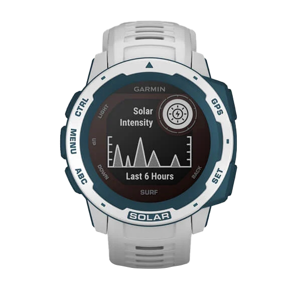 Garmin Instinct Solar Surf, Pipeline, reloj inteligente resistente con GPS (reacondicionado certificado por Garmin)