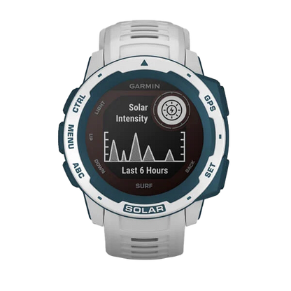 Garmin Instinct Solar Surf, Pipeline, reloj inteligente resistente con GPS (reacondicionado certificado por Garmin)