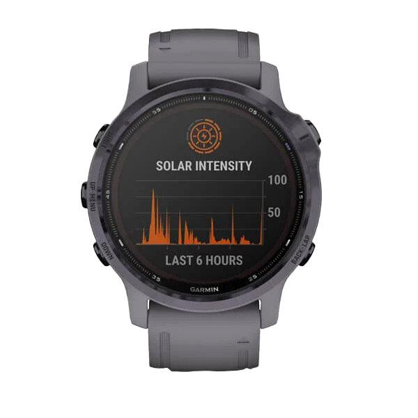 Garmin Fenix ​​6S Pro Solar - Acero amatista con correa gris pizarra (010-02409-14)