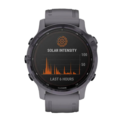 Garmin Fenix ​​6S Pro Solar - Acero amatista con correa gris pizarra (010-02409-14)