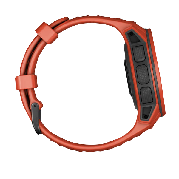 Reloj inteligente resistente con GPS Garmin Instinct Solar, color rojo fuego (reacondicionado certificado por Garmin)