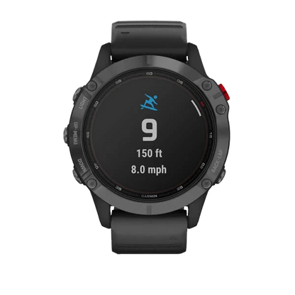 Garmin Fenix ​​6 Pro Solar - Gris pizarra con correa negra (010-02410-14)