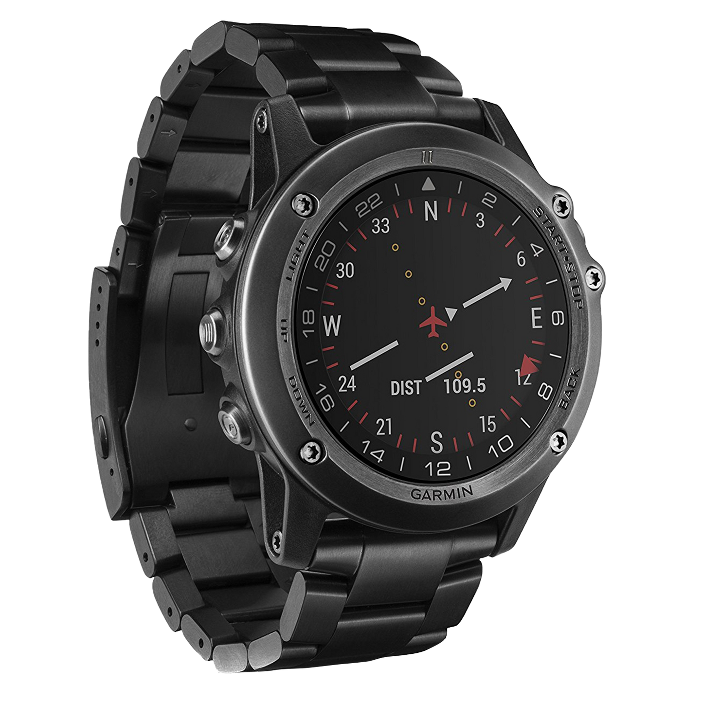 Reloj inteligente Garmin D2 Bravo Titanium, negro, con GPS para pilotos (reacondicionado certificado por Garmin)