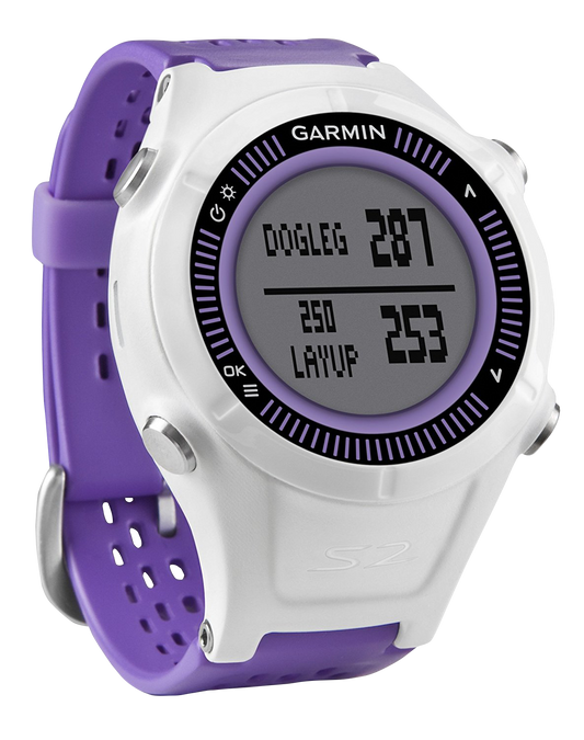 Garmin Approach S2, Purple, Golf GPS Smartwatch & Rangefinder (Garmin Certified Refurbished)