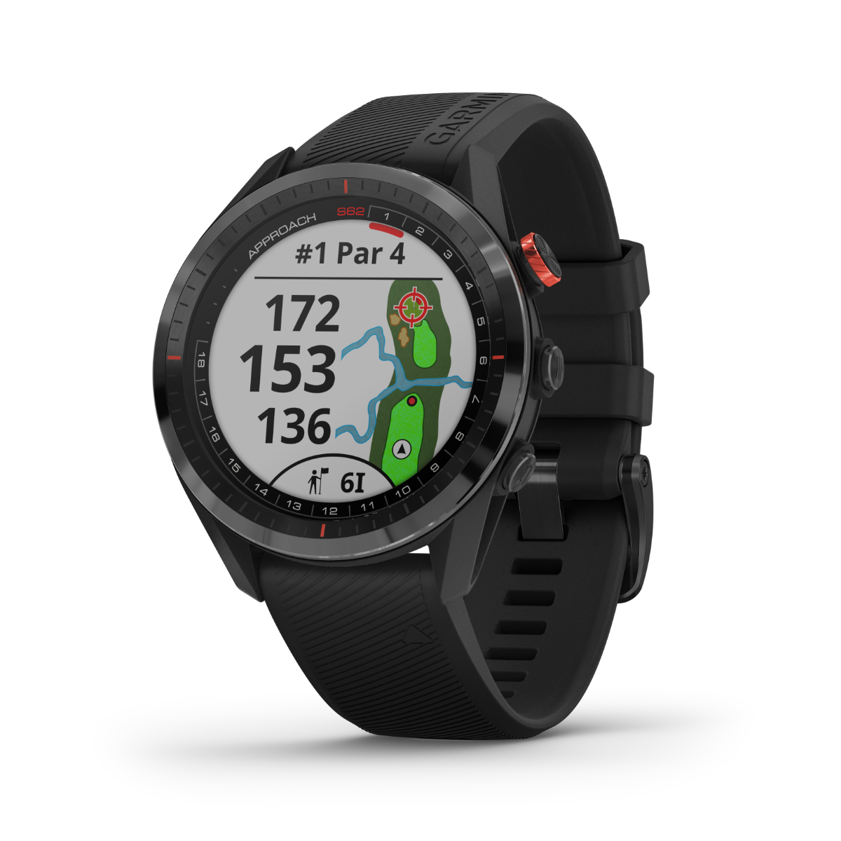 Garmin Approach S62, Black, Golf GPS Smartwatch & Rangefinder (010-02200-00)