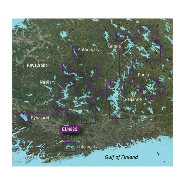 Garmin Finland, Keitele to Paijanne and Tampere Charts BlueChart g3 Vision | VEU488S | microSD™/SD