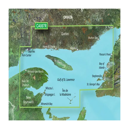 Garmin Canada, Les Mechins to St. George's Bay Coastal Charts BlueChart g3 Vision | VCA007R | microSD/SD (010-C0693-00)