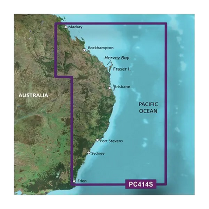 Garmin Australia, Mackay to Twofold Bay Coastal Charts BlueChart g3 Vision | VPC414S | microSD/SD (010-C0872-00)