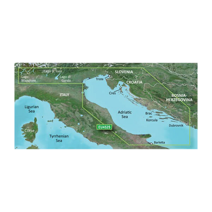 Garmin Adriatic Sea, North Coast Charts BlueChart g3 Vision | VEU452S | microSD/SD (010-C0796-00)