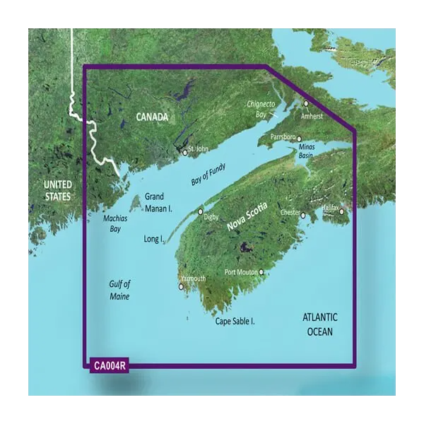 Garmin Canada, Bay of Fundy Charts BlueChart g3 Vision | VCA004R | microSD/SD (010-C0690-00)