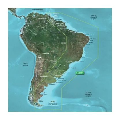 Garmin South America, East Coast Charts BlueChart g3 Vision | VSA001R | microSD/SD