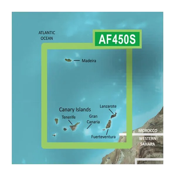 Cartas Garmin Madeira y Canarias BlueChart g3 Vision | VAF450S | microSD/SD