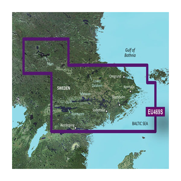 Garmin Sweden, Stockholm and Malaren Charts BlueChart g3 Vision | VEU469S | microSD/SD