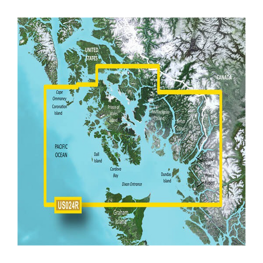 Garmin U.S., Alaska, Wrangell to Dixon Entrance Coastal Charts BlueChart g3 Vision | VUS024R | microSD/SD