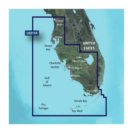 Cartas de la costa de EE. UU. y el suroeste de Florida de Garmin BlueChart g3 Vision | VUS011R | microSD/SD