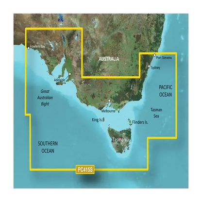 Garmin Australia, cartas costeras de Port Stephens a Fowlers Bay BlueChart g3 Vision | VPC415S | microSD/SD (010-C0873-00)