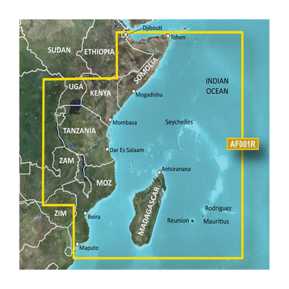 Garmin Africa, Eastern Coastal and Inland Charts BlueChart g3 | HXAF001R | microSD/SD (010-C0747-20)