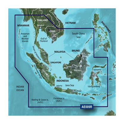 Cartas Garmin de Singapur, Malasia e Indonesia - Tarjeta SD - Novedad - BlueChart g3 Vision