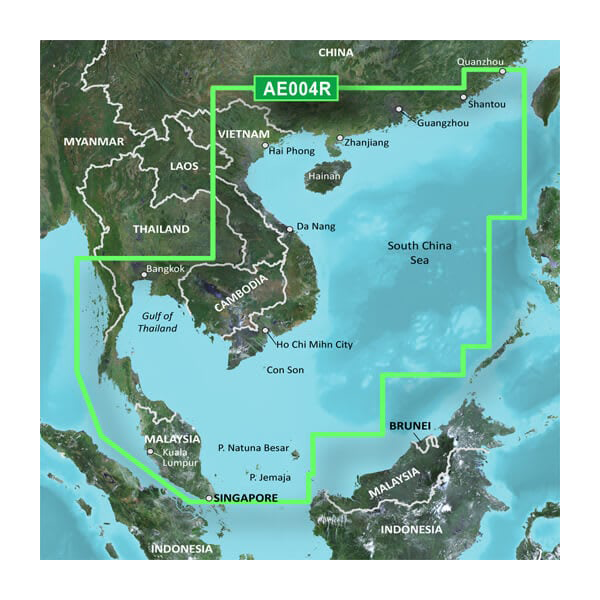 Garmin South China Sea Coastal Charts BlueChart g3 Vision | VAE004R | microSD/SD