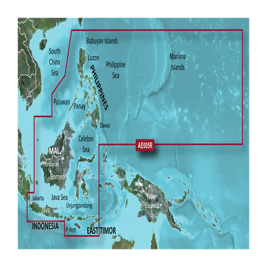 Cartas Garmin Filipinas, Java e Islas Marianas BlueChart g3 | HXAE005R | microSD/SD