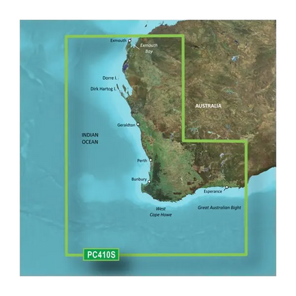 Garmin Australia, Esperance to Exmouth Bay Coastal Charts BlueChart g3 | HXPC410S | microSD/SD (010-C0868-20)